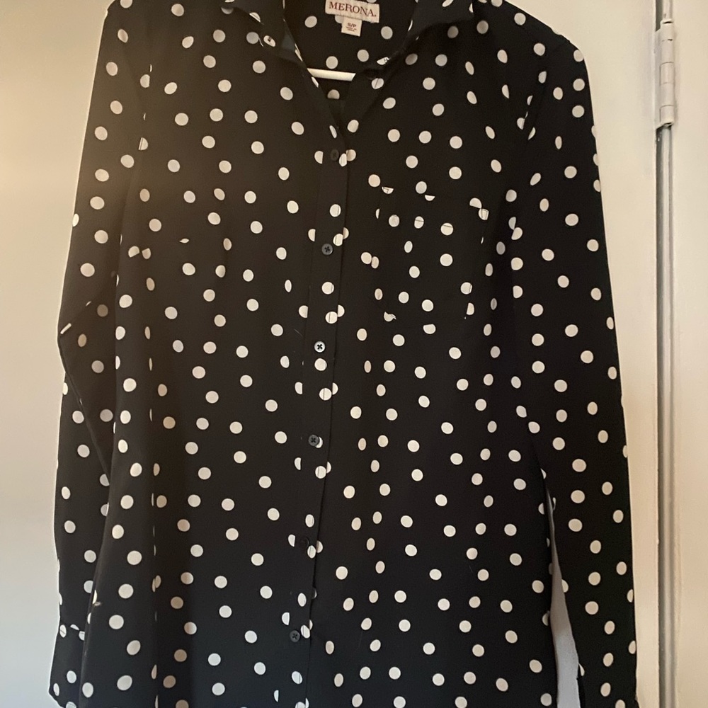 Merona Polkadotted Dress Shirt - Picture 2 of 5